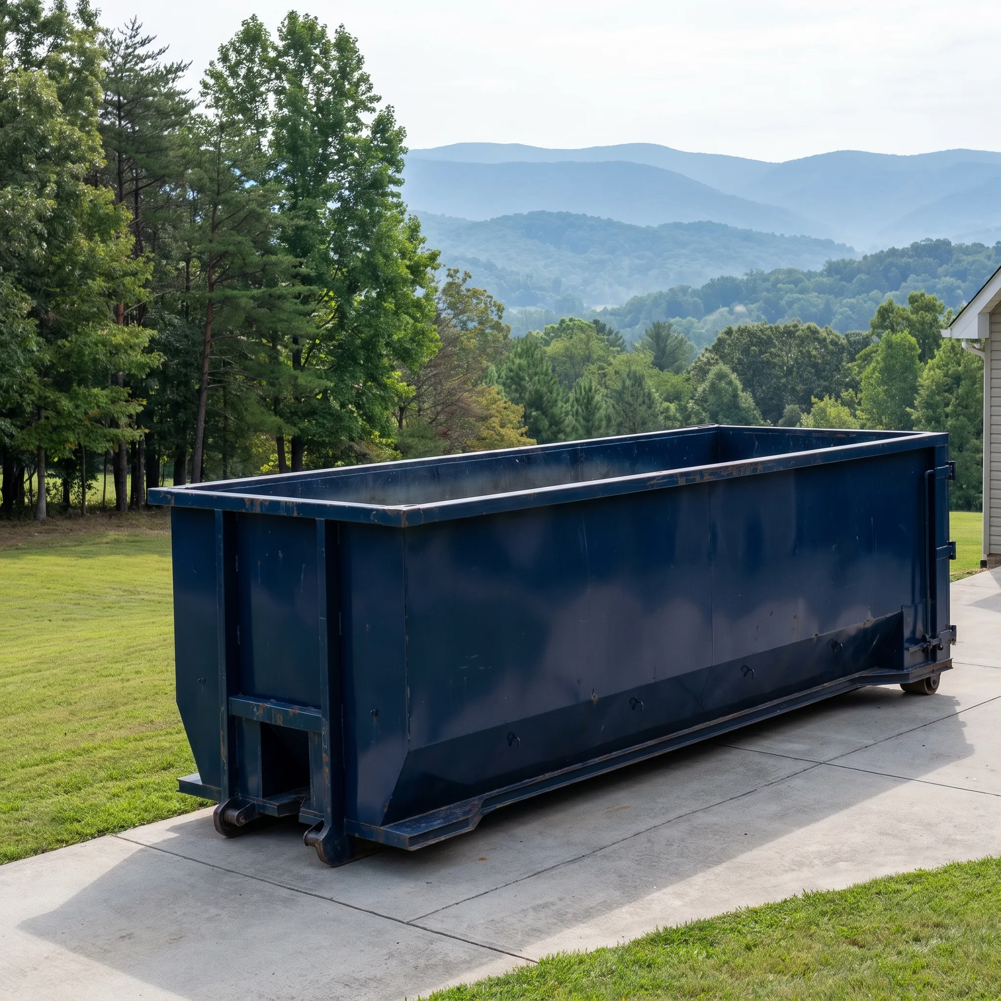 Dumpster on a Greensboro, NC job site